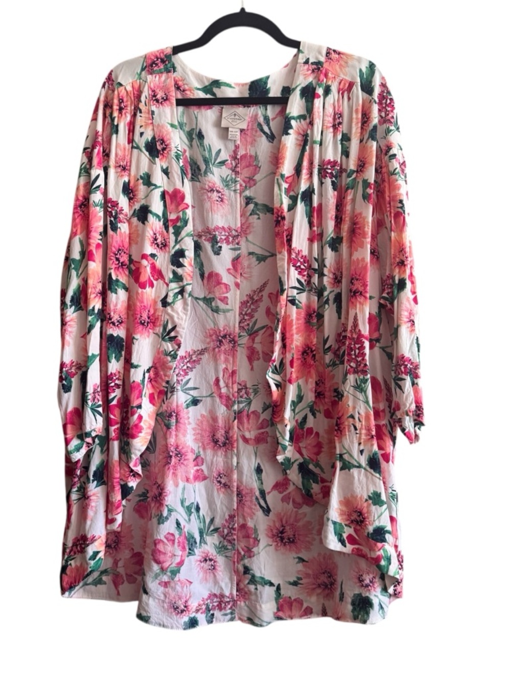 🖤5/$20 Floral Open Front Kimono Cardigan in Pink & Green